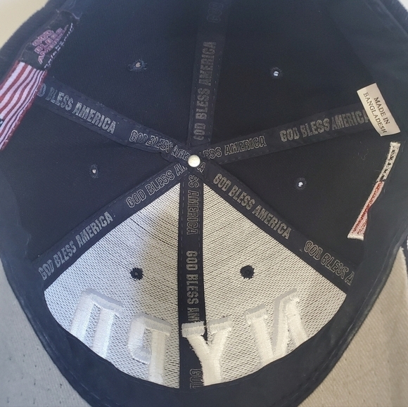 NYPD God Bless America By Colosseum White Navy Blue Baseball Hat Cap - Picture 11 of 14